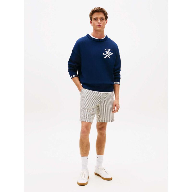 Tommy Hilfiger Dover Seersucker Stripe 8" Inseam Chino Shorts image number 3
